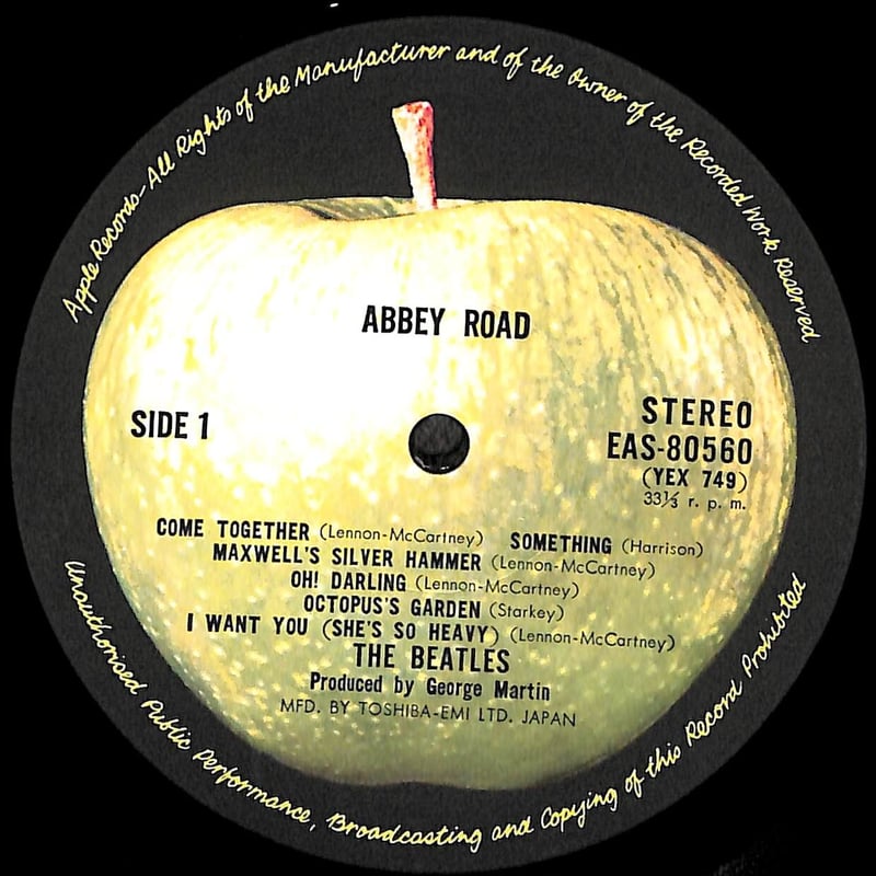 【美品】ビートルズ フランス盤 「ABBEY ROAD」カラー・レコード 美品】ビートルズ フランス盤 「ABBEY ROAD」カラー・レコード