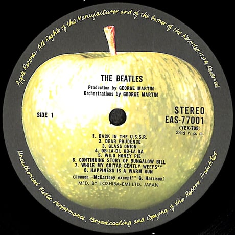 ザ・ビートルズ [※国内盤,品番:EAS-77001•2,2枚組］(LPレコード)