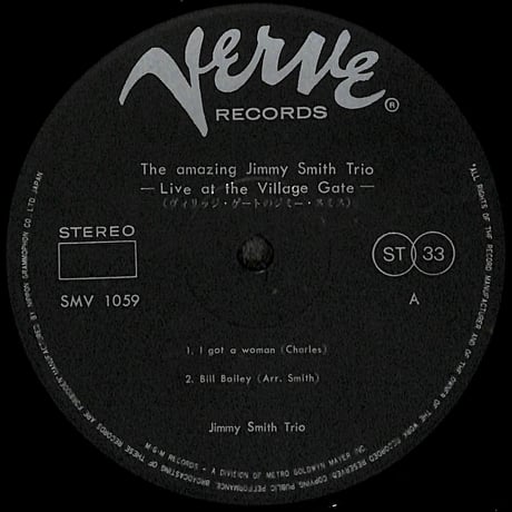 ジミー・スミス・トリオ / ヴィリッジ・ゲートのジミー・スミス [※国内盤,品番:SMV-1059］(LPレコード)