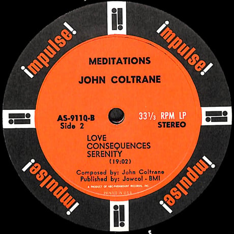 ジョン・コルトレーン / Meditations [※輸入盤,生産国:US,品番:A-9110］(LPレコード)