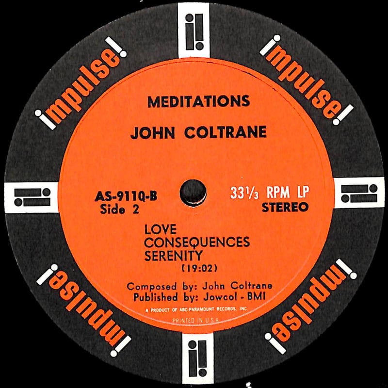 ジョン・コルトレーン / Meditations [※輸入盤,生産国:US,品番:A-9110