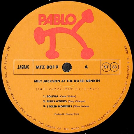 ミルト・ジャクソン / ミルト・ジャクソン・ライヴ・イン・トーキョー [※国内盤,品番:MTZ 8018/19,2枚組］(LPレコード)