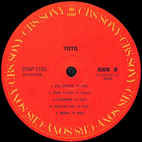 TOTO / 宇宙の騎士 [※国内盤,品番:25AP 1151］(LPレコード)