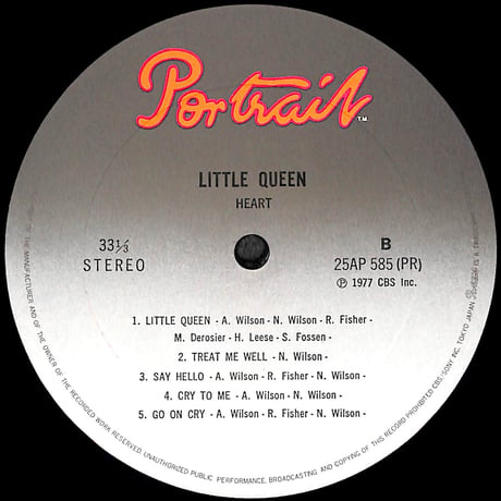 ハート / リトル・クイーン [※国内盤,品番:25AP 585］ (LPレコード)