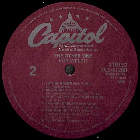 ボブ･ウェルチ / ジ・アザー・ワン [※国内盤,品番:ECS-81280］(LPレコード)