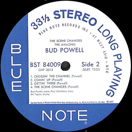 ジ・アメイジング・バド・パウエル / ザ・シーン・チェンジズ [※国内盤,品番:BST 84009］(LPレコード)