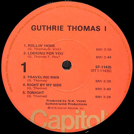 ガスリー・トーマス / Guthrie Thomas I [※輸入盤,生産国:US,品番:ST-11435］(LPレコード)