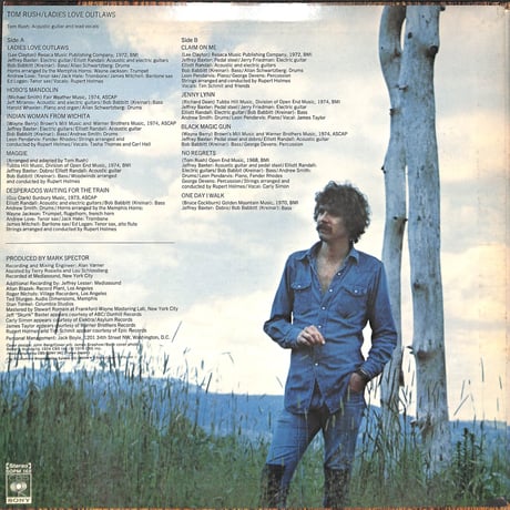 トム・ラッシュ / Ladies Love Outlaws［※国内盤,品番:SOPM-168］(LPレコード)