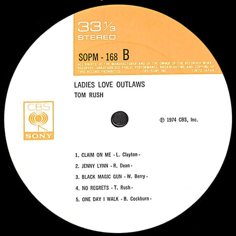 トム・ラッシュ / Ladies Love Outlaws［※国内盤,品番:SOPM-168］(LPレコード)