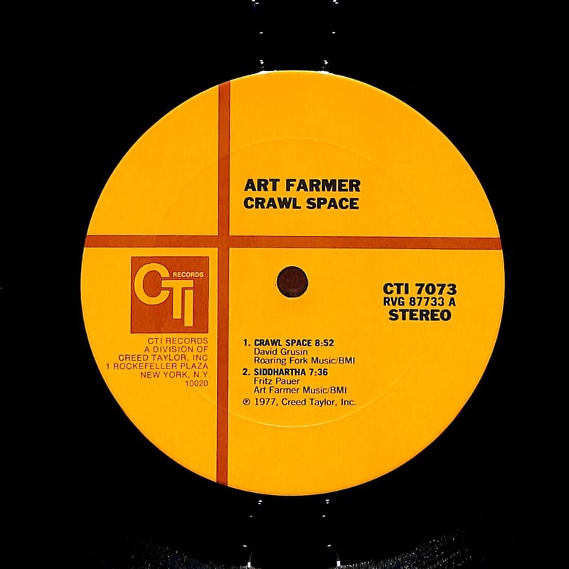 その他 LP Art Farmer Crawl Space CTI7073 CTI /00400 アート・ファーマー / Crawl Space (USオリジナル,VAN GELDER刻印)（
