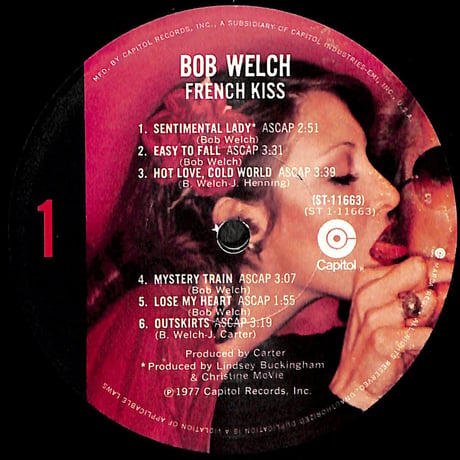 ボブ・ウェルチ / French Kiss [※輸入盤,生産国:US,品番:ST-11663］(LPレコード)