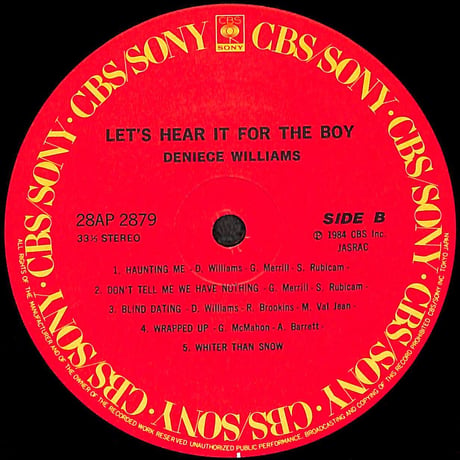 デニース･ウイリアムス / レッツ･ヒア･BOY [※国内盤,品番:28AP 2879］(LPレコード)