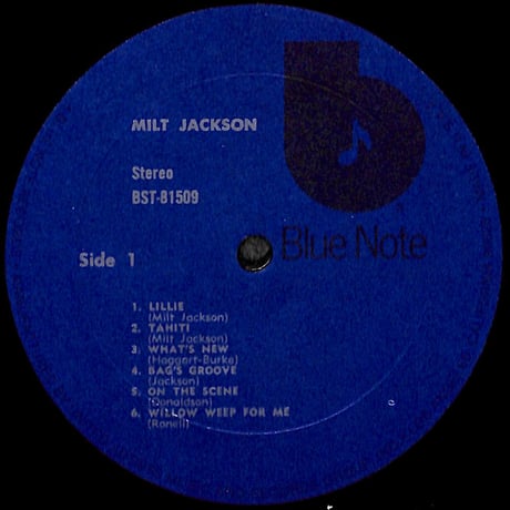 Milt Jackson With John Lewis, Percy Heath, Kenny Clarke, Lou Donaldson… [※US盤,品番:BST 81509］(LPレコード)