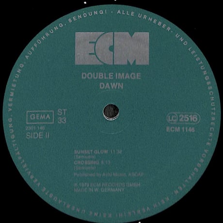 Dawn / Double Image［※輸入盤,生産国:Germany,品番:ECM 1146］(LPレコード)