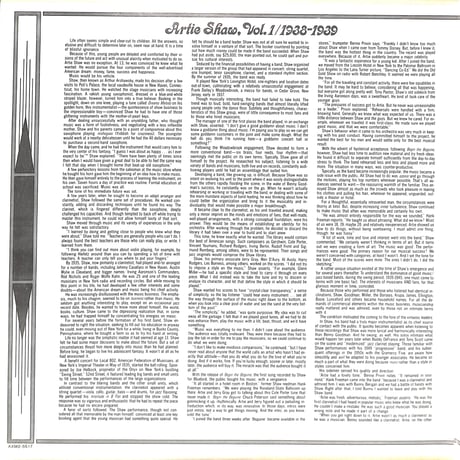 アーティ・ショウ / The Complete Artie Shaw, Vol. I 1938-1939 [※輸入盤,生産国:US,品番:AXM2-5517,2枚組］(LPレコード)