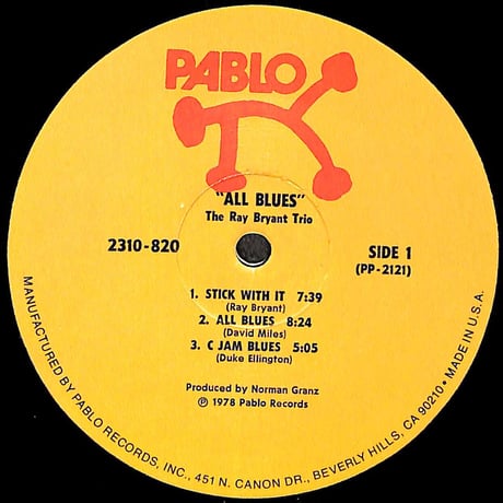 レイ・ブライアント・トリオ / All Blues ［※輸入盤,生産国:US,品番:2310 820］(LPレコード)