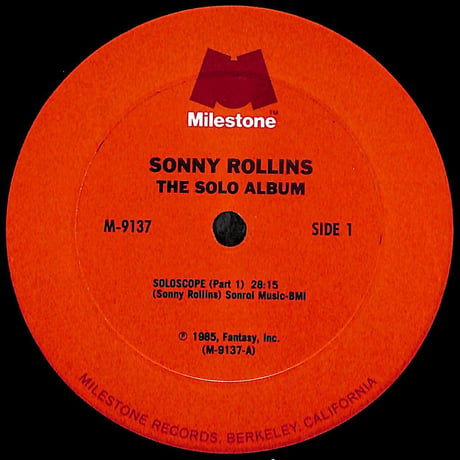 ソニー・ロリンズ / The Solo Album［※輸入盤,生産国:US,品番:M-9137］(LPレコード)