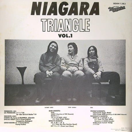 大瀧詠一 山下達郎  伊藤銀次 / NIAGARA TRIANGLE VOL.1 ［※国内盤,品番:00AH-1383、NIAGARA VOXからの分売］(LPレコード)