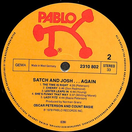 オスカー・ピーターソン&カウント・ベイシー / Satch And Josh.....Again［※輸入盤,生産国:Germany,品番:2310 802］(LPレコード)