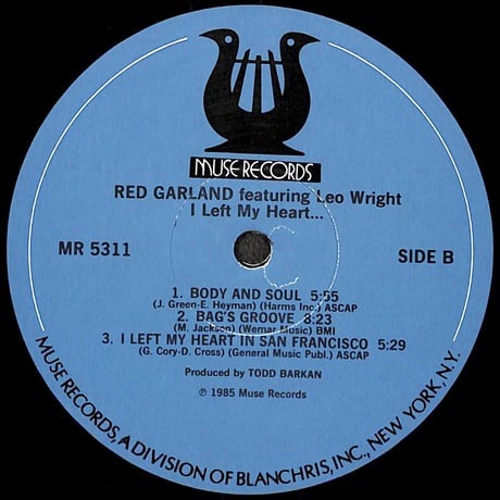 レッド・ガーランド / Red Garland Featuring Leo Wright  I Left My Heart...［※輸入盤,生産国:US,品番:MR5311］(LPレコード)
