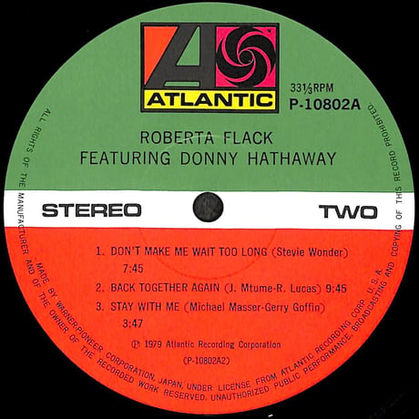 ロバータ・フラック,ダニー・ハサウェイ / Roberta Flack Featuring Donny Hathaway [※国内盤,品番:P-10802］(LPレコード)