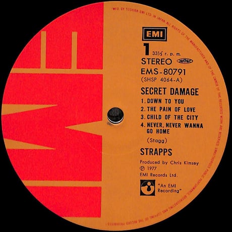 ストラップス / シークレット・ダメージ [※国内盤,品番:EMS-80791］(LPレコード)