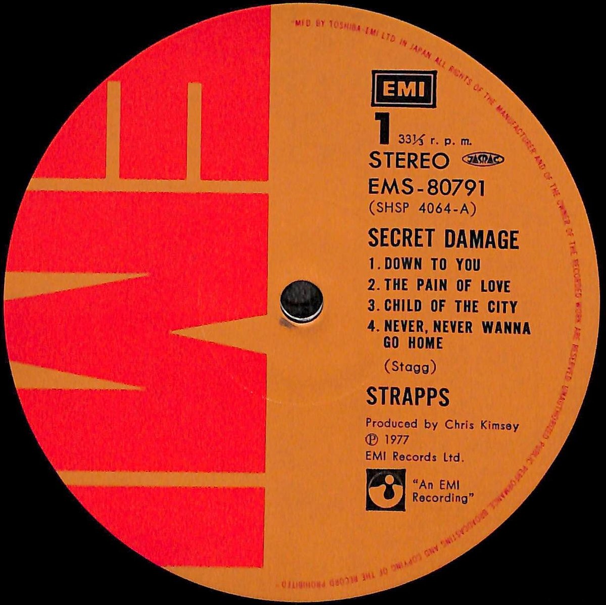 ストラップス / シークレット・ダメージ [※国内盤,品番:EMS-80791］(LP