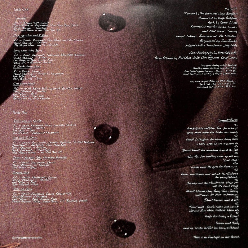 フィル・コリンズ / ノー・ジャケット・リクワイアド [※国内盤,品番:P