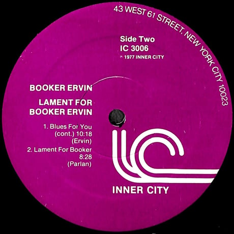 ブッカー・アーヴィン / Lament For Booker Ervin [※輸入盤,生産国:US,品番:IC 3006］(LPレコード)