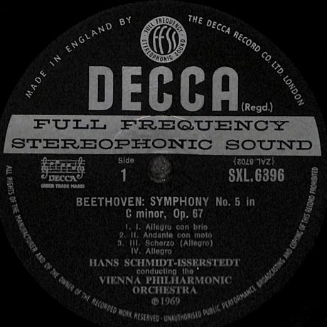 ベートーヴェン / Symphonies Nos. 5 & 8 [※輸入盤,生産国:UK,品番:SXL 6396］(LPレコード)