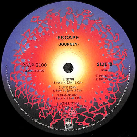 ジャーニー / エスケイプ [※国内盤,品番:25AP 2100］(LPレコード)