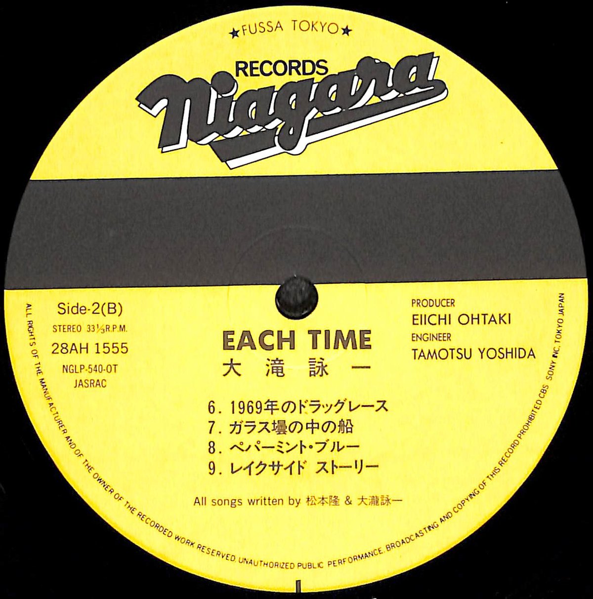 大滝詠一 / Each Time [※国内盤,品番:28AH 1555］(LPレコード) |