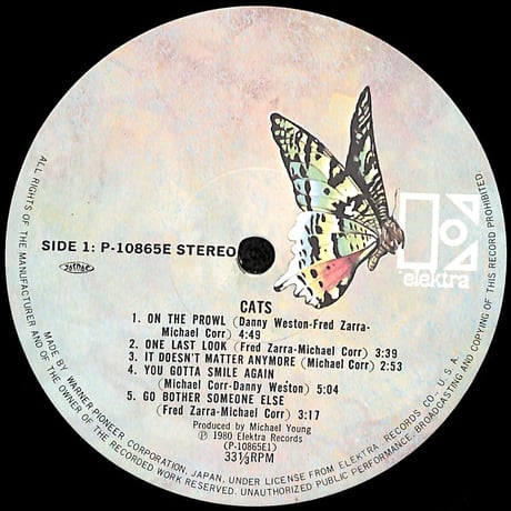 キャッツ / 疾走の美学［※国内盤,品番:P-10865E］(LPレコード)