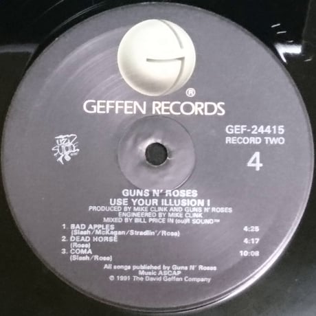 ガンズ・アンド・ローゼズ / Use Your Illusion I [※輸入盤,生産国:US,品番:GEF-24415,2枚組］(LPレコード)