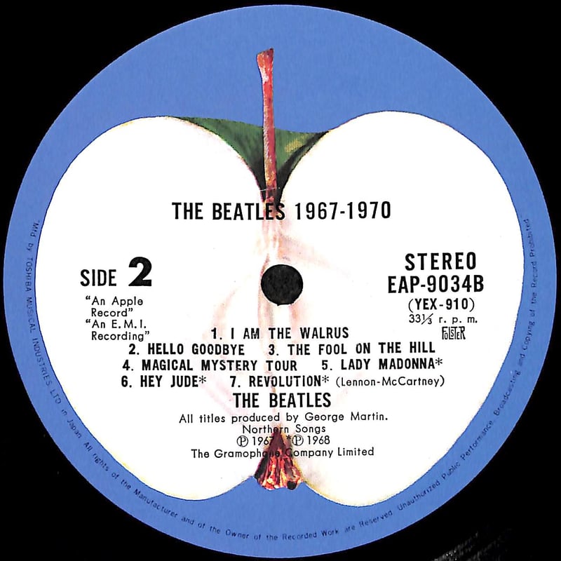 ザ・ビートルズ / 1967-1970 [※国内盤,品番:EAP-9034B,2枚組][ポスタ