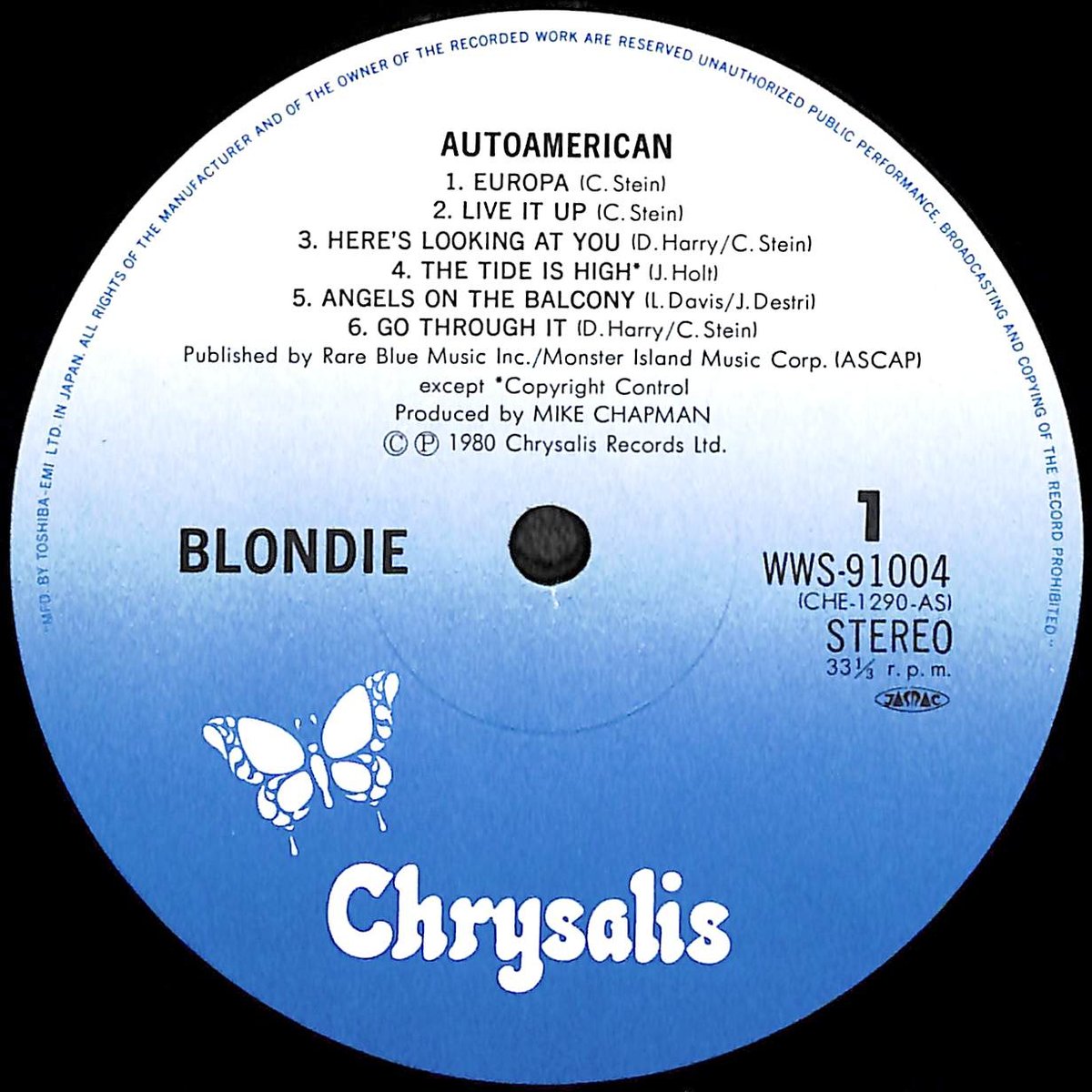 ブロンディ / オートアメリカン [※国内盤,品番:WWS-91004］[ピンナップ