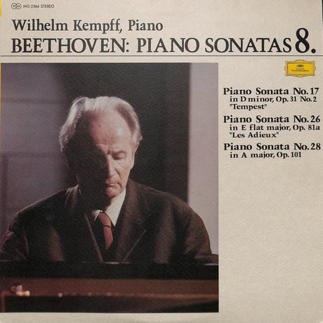 ヴィルヘルム・ケンプ / Beethoven: Piano Sonatas8.［※国内盤,品番:MG 2364］(LPレコード)