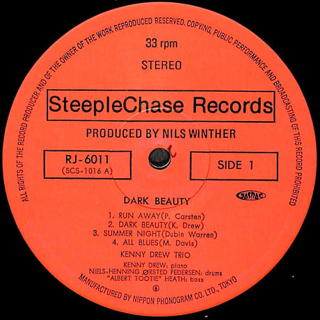 ケニー・ドリュー・トリオ / ダーク・ビューティ [※国内盤,品番:RJ-6011］(LPレコード)