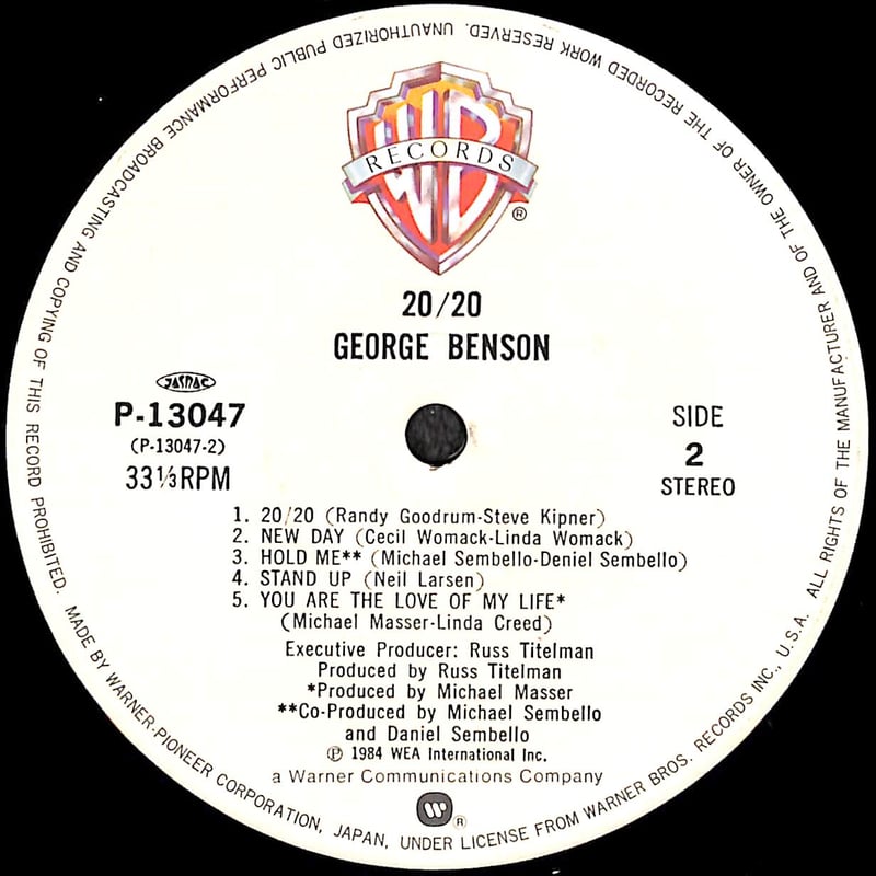 ジョージ・ベンソン / 20/20 [※国内盤,品番:P-13047］(LPレコード) | B