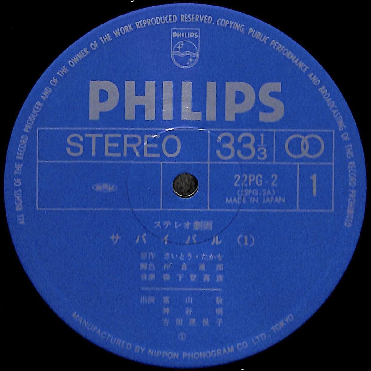 ステレオ劇画 サバイバル [※国内盤,品番:22PG-2］(LPレコード