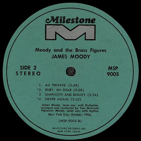 ジェームス・ムーディ / James Moody And The Brass Figures［※輸入盤,生産国:US,品番:MSP 9005］(LPレコード)