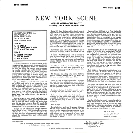 ジョージ・ウォーリントン・クインテット featuringフィル・ウッズ,ドナルド・バード / The New York Scene [※国内盤,品番:SMJ-6609(M)］(LPレコード)