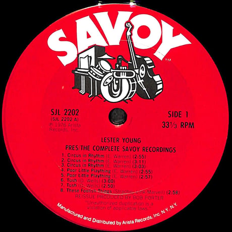 レスター・ヤング / Pres/The Complete Savoy Recordings［※輸入盤,生産国:US,品番:SJL 2202,2枚組］(LPレコード)