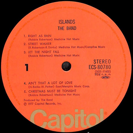 ザ・バンド / アイランド [※国内盤,品番:ECS-80780］(LPレコード)