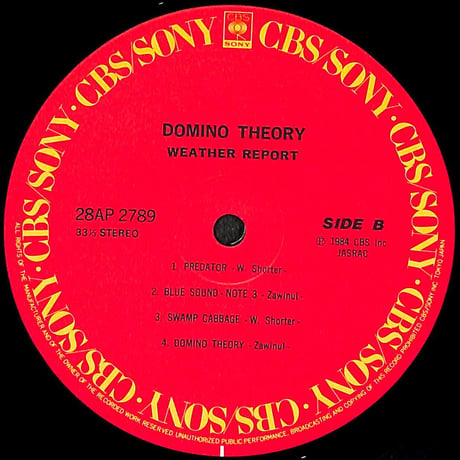 ウェザー・リポート / Domino Theory［※国内盤,品番:28AP 2789］(LPレコード)