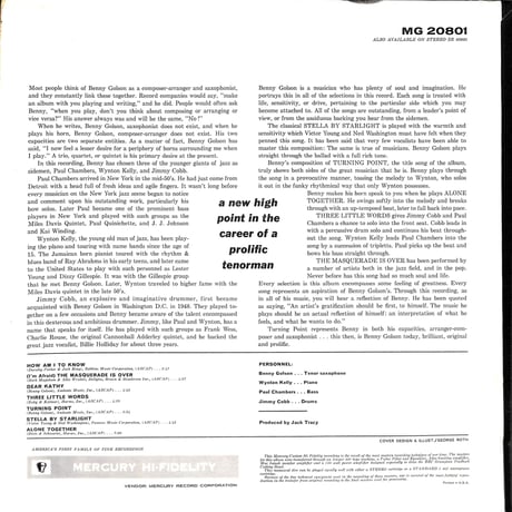 ベニー・ゴルソン / Turning Point［※輸入盤,生産国:US,品番:MG 20801］(LPレコード)