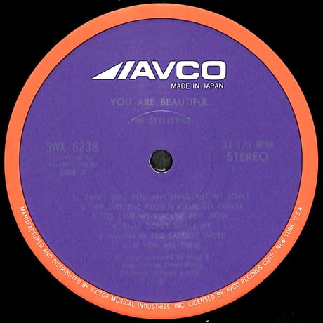 スタイリスティックス / ユー・アー・ビューティフル [※国内盤,品番:SWX-6238］(LPレコード)