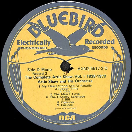 アーティ・ショウ / The Complete Artie Shaw, Vol. I 1938-1939 [※輸入盤,生産国:US,品番:AXM2-5517,2枚組］(LPレコード)