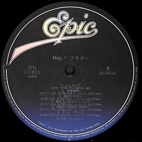 シャネルズ / Hey! Brother [※国内盤,品番:28 3H-56］(LPレコード)