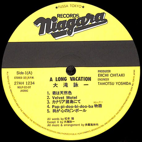 大滝詠一 / ロング・バケイション [※国内盤,品番:27AH 1234］(LPレコード)